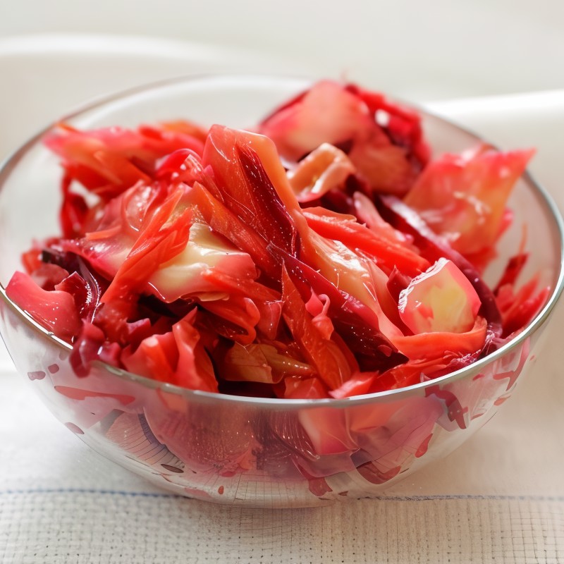 Тушеная красная капуста с яблоками и хересным уксусом