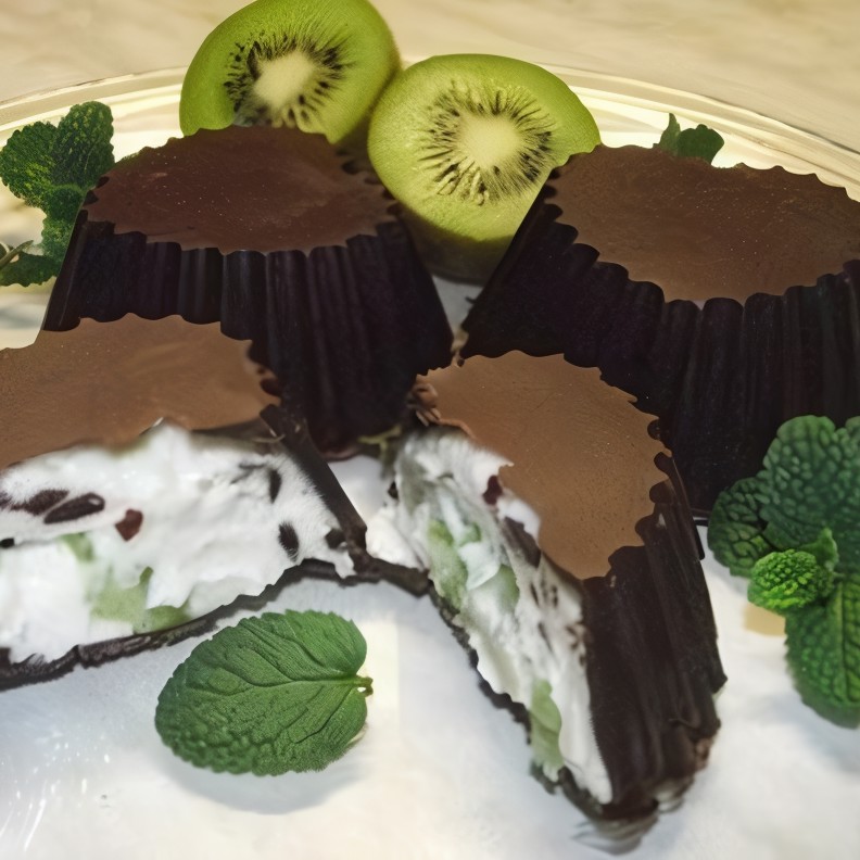 Творог в шоколаде с фруктами