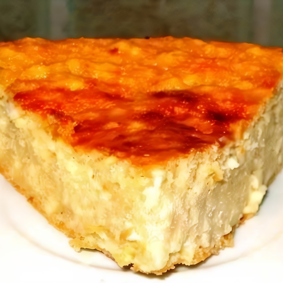 Творожная запеканка с яблоками и корицей на кефире