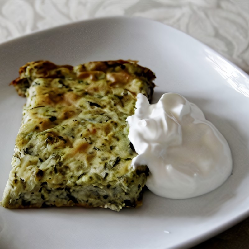 Творожная запеканка  с картофелем, шпинатом и розмарином