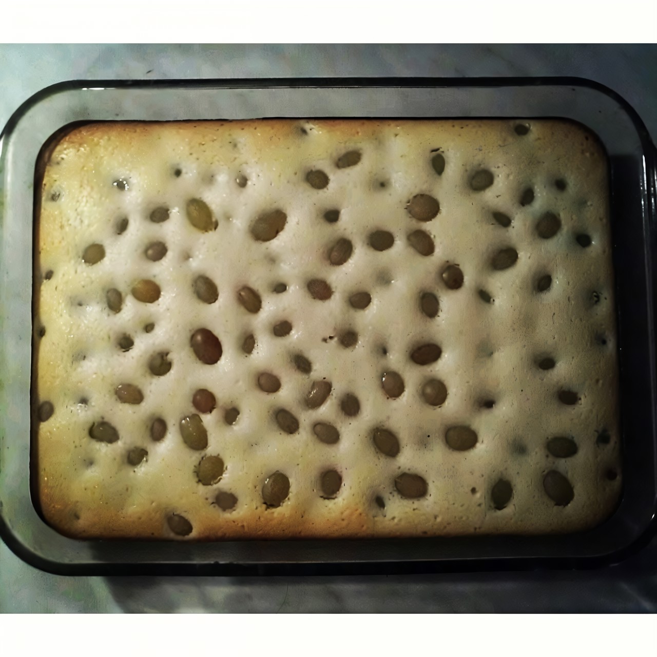 Творожная запеканка с виноградом (Weintraubenkuchen mit Quark)