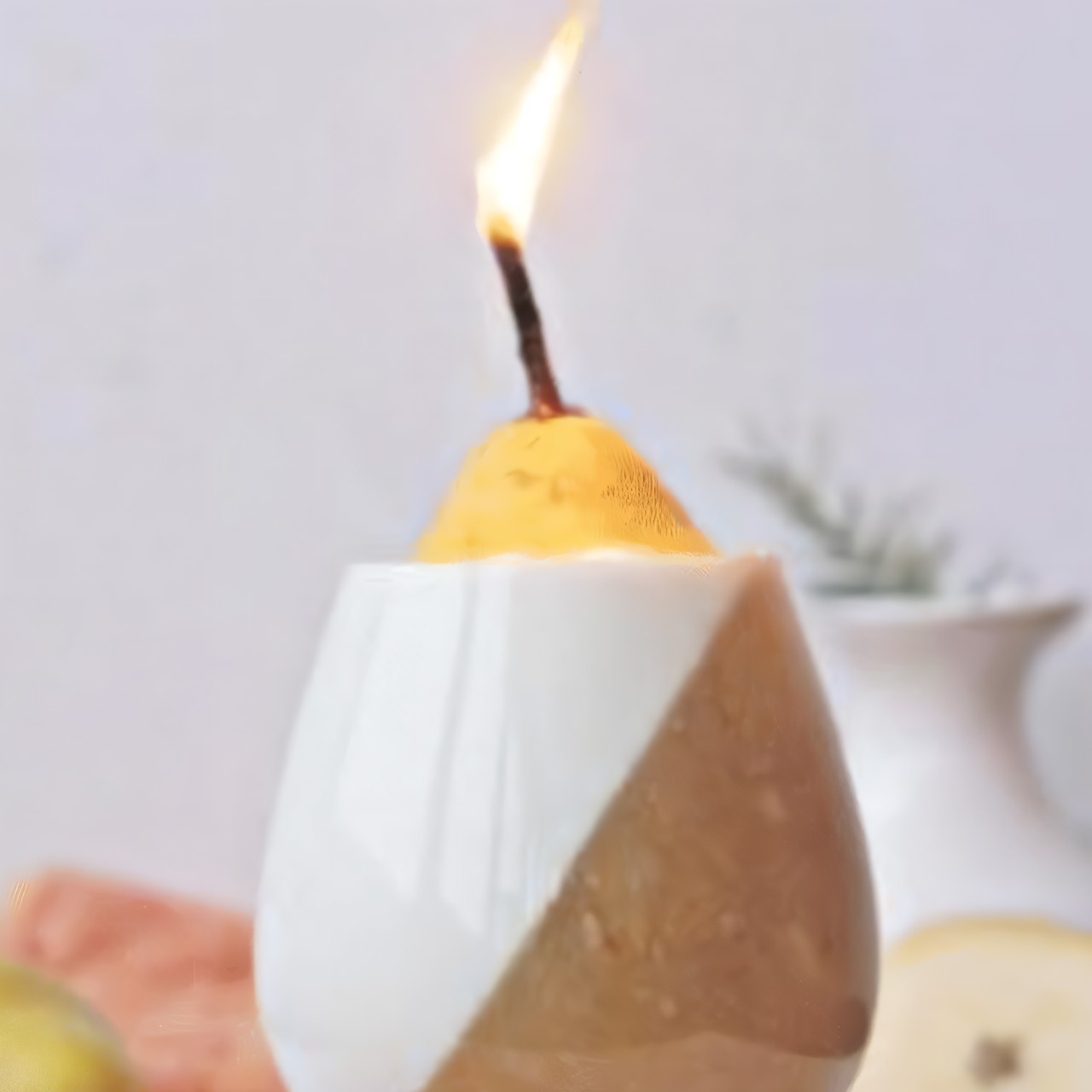 Творожная панна-котта с грушевым желе