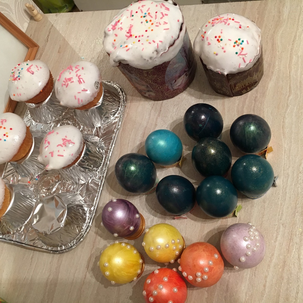 Творожные куличи в глазури