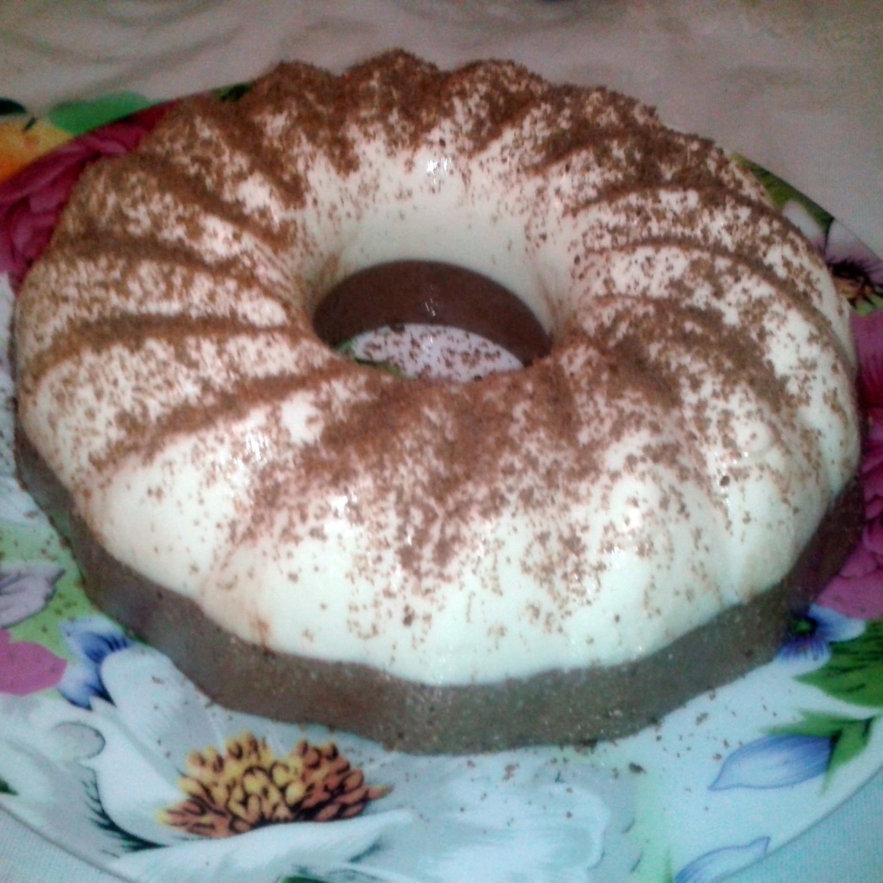 Творожный десерт с бананом