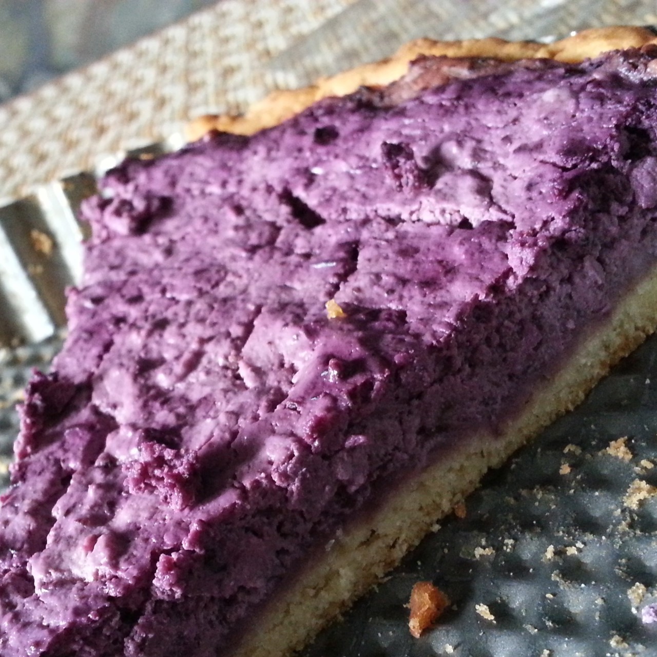 Творожный пирог с черникой