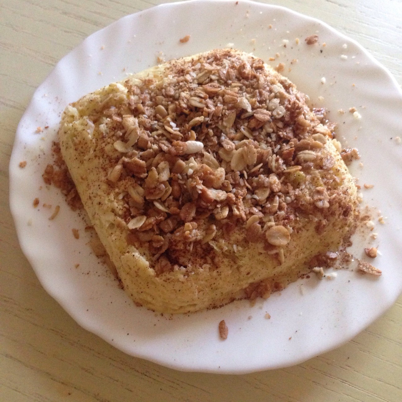 Творожно-яблочное суфле с корицей и медом