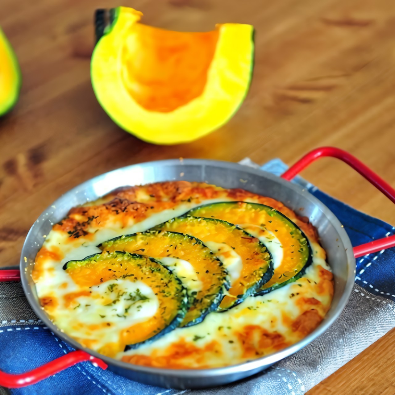 Тыквенный гратен с ветчиной