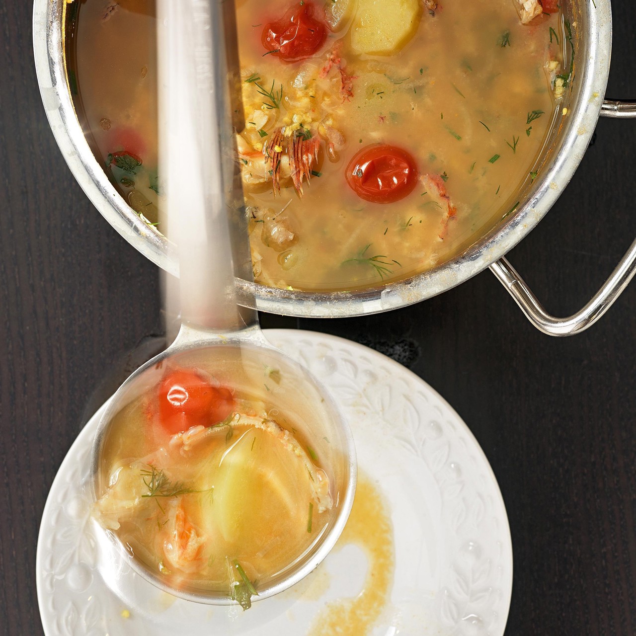 Уха с пшенной кашей