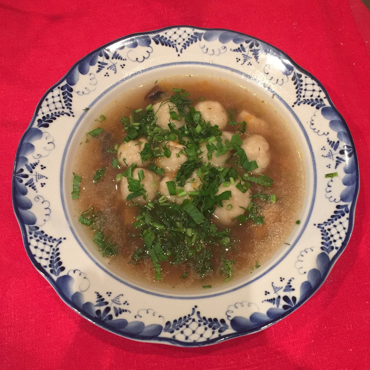 Украинский суп с галушками (диета № 9)