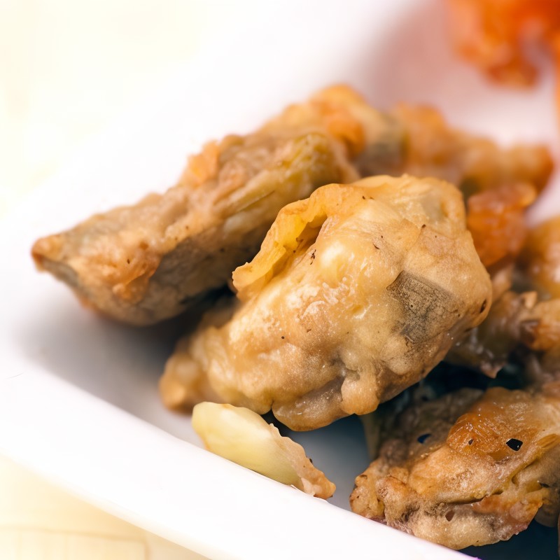 Устрицы в темпуре и арахисовом масле