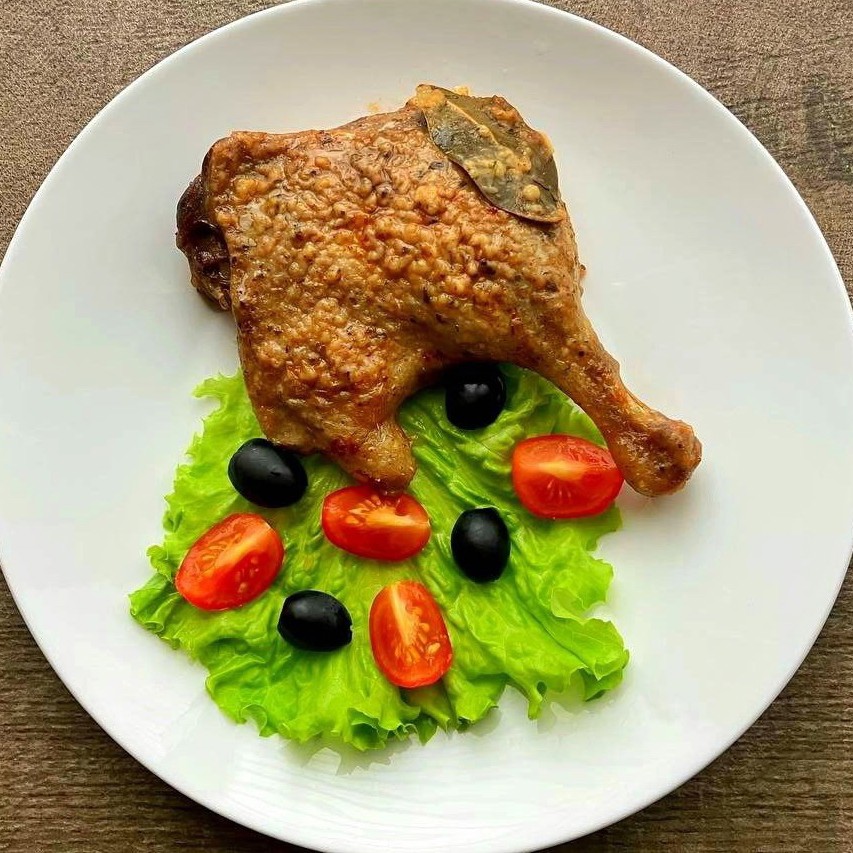 Утиные окорочка в лавровом соусе