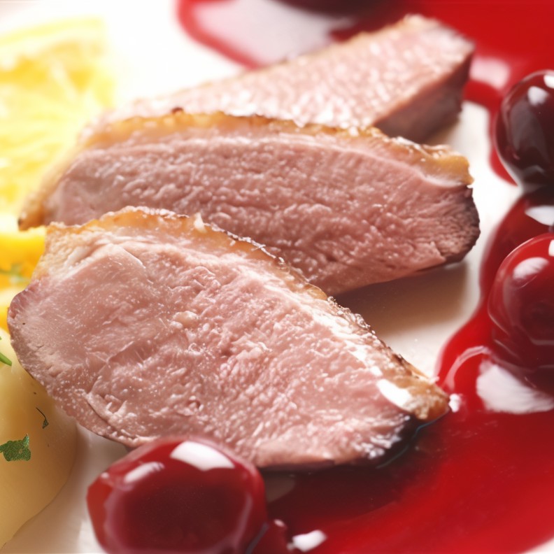 Утка с вишней