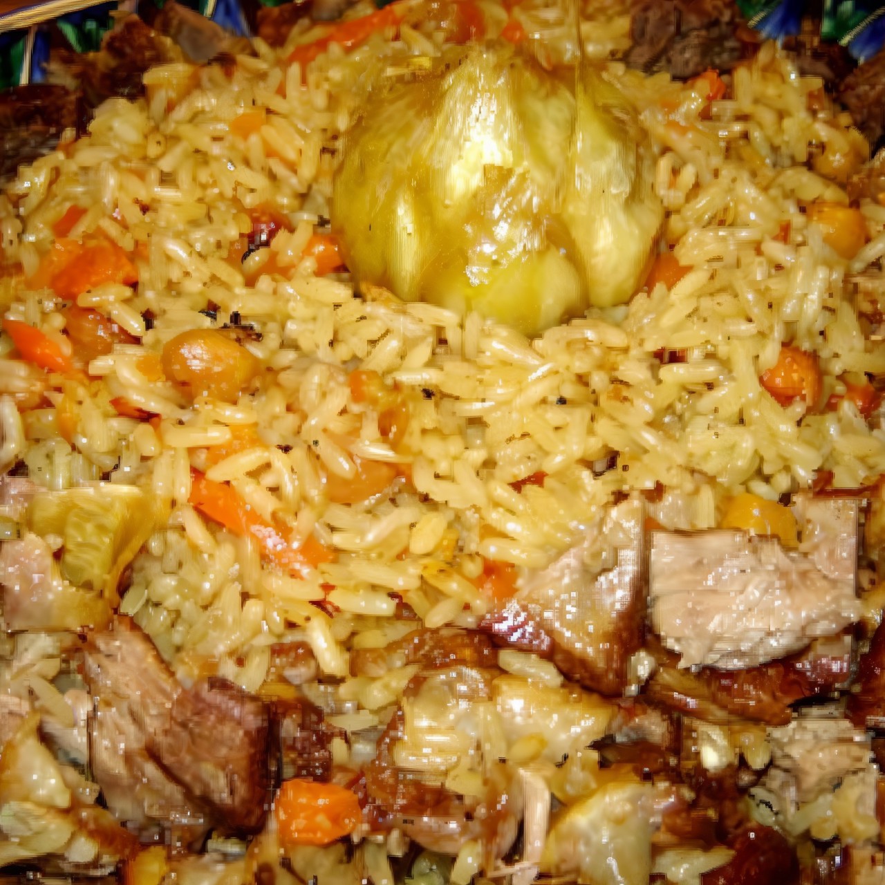 Узбекский плов с бараниной и барбарисом