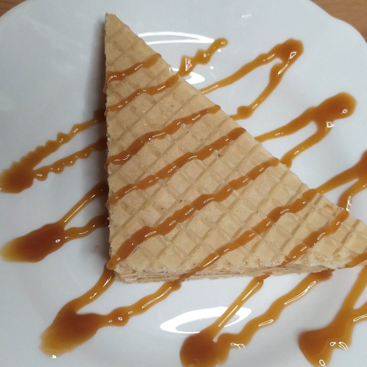 Вафельный тортик с заварным кремом