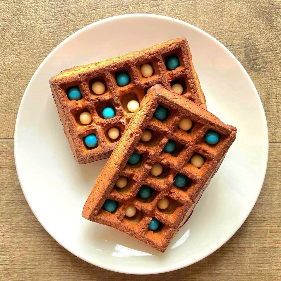 Вафли с кабачком и лимонной цедрой