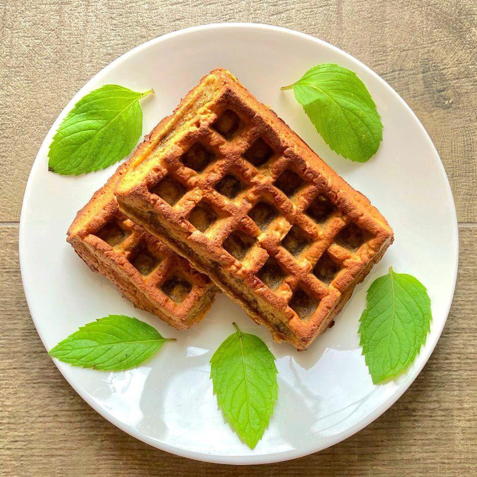 Вафли с морковью и бананом