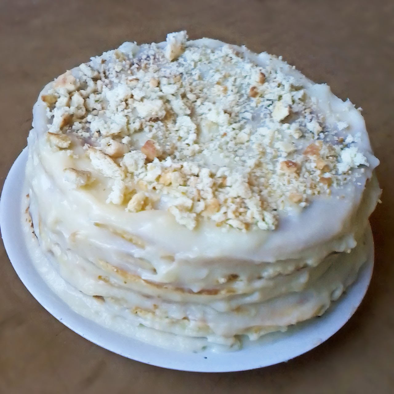 Ванильный торт на сковороде