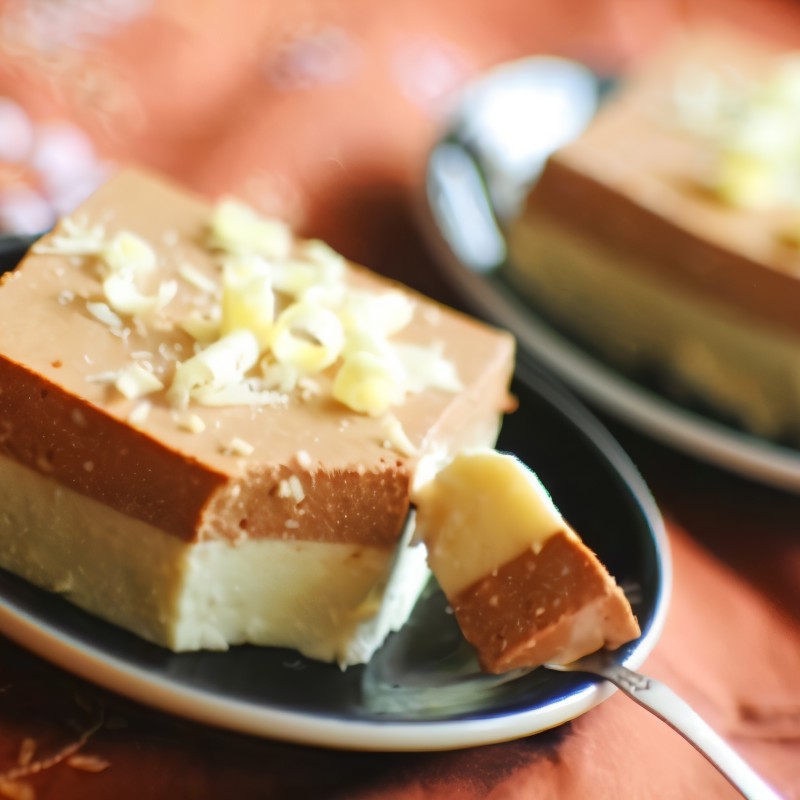 Ванильно-шоколадный творожный десерт