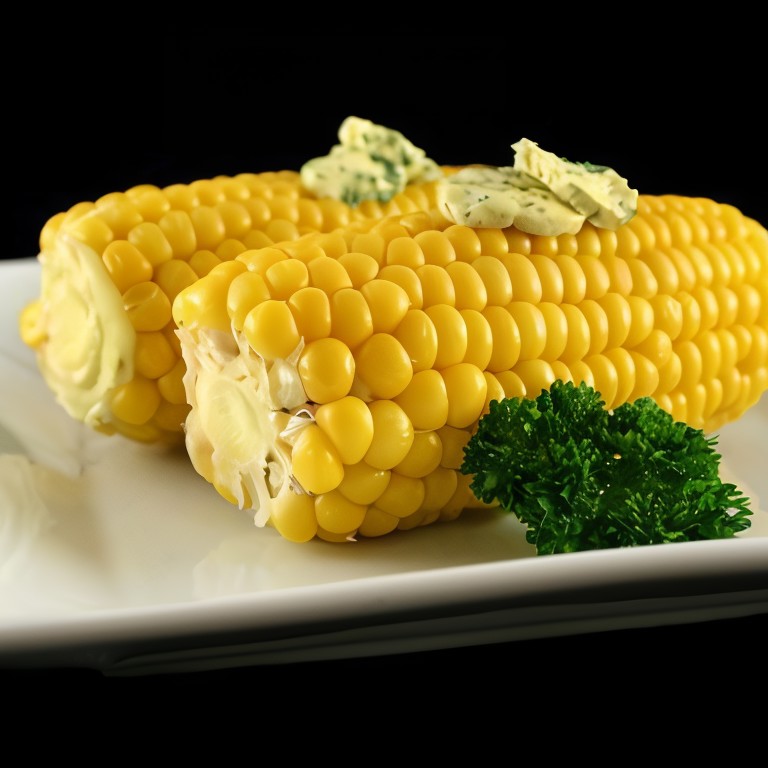 Вареная кукуруза с петрушкой