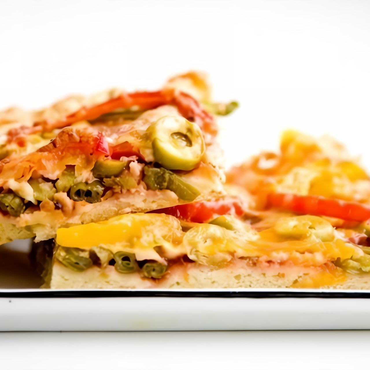 Вегетарианская пицца со стручковой фасолью