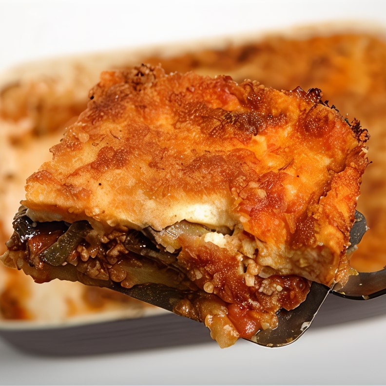 Вегетарианская мусака с сыром рикотта