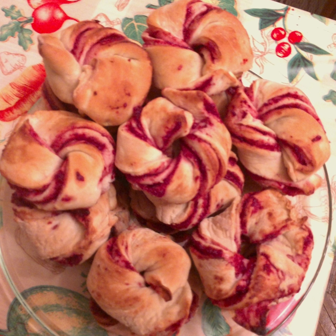 Веночки с клюквенным джемом