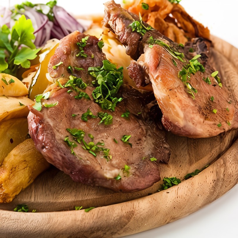 Ветчина в апельсиново-горчичной глазури на гриле