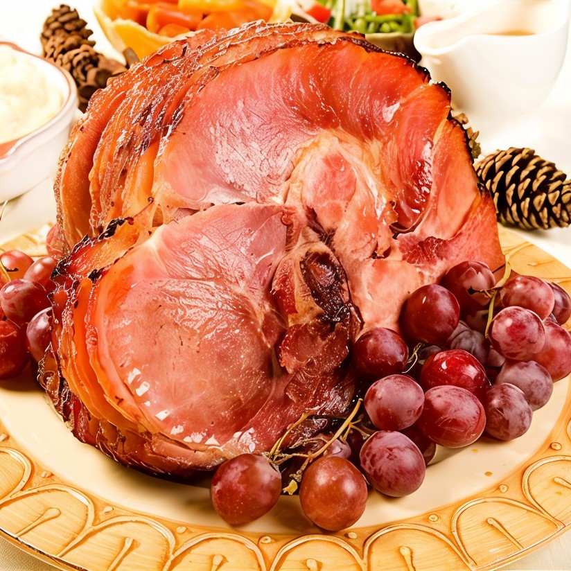 Ветчина в глазури из бурбона, патоки и орехов пекан