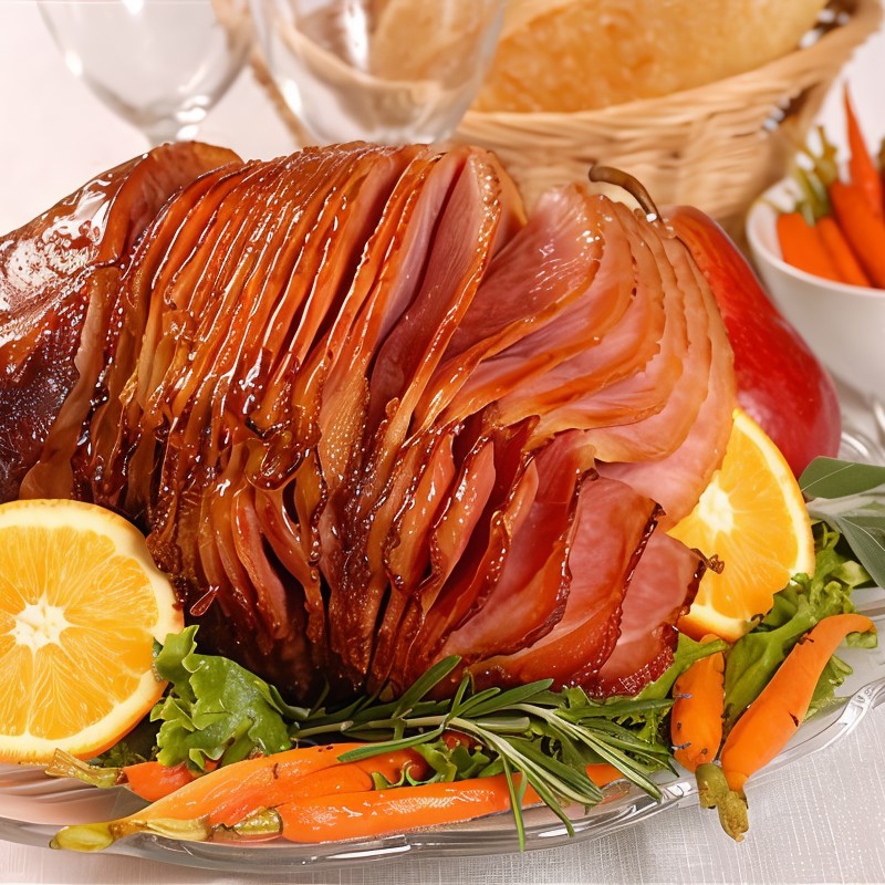 Ветчина в глазури из коричневого сахара и горчицы