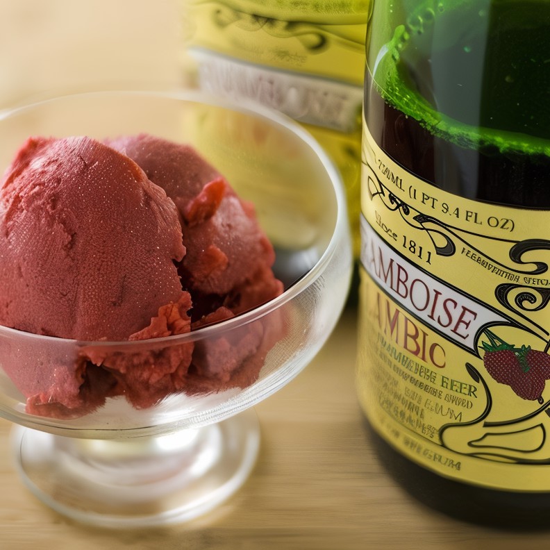 Винный сорбет из фрамбуаза и малины