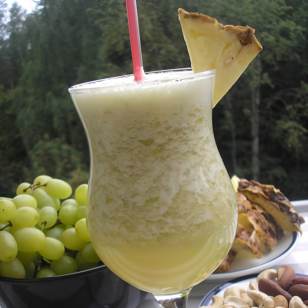 Виноградный смузи с зеленым чаем