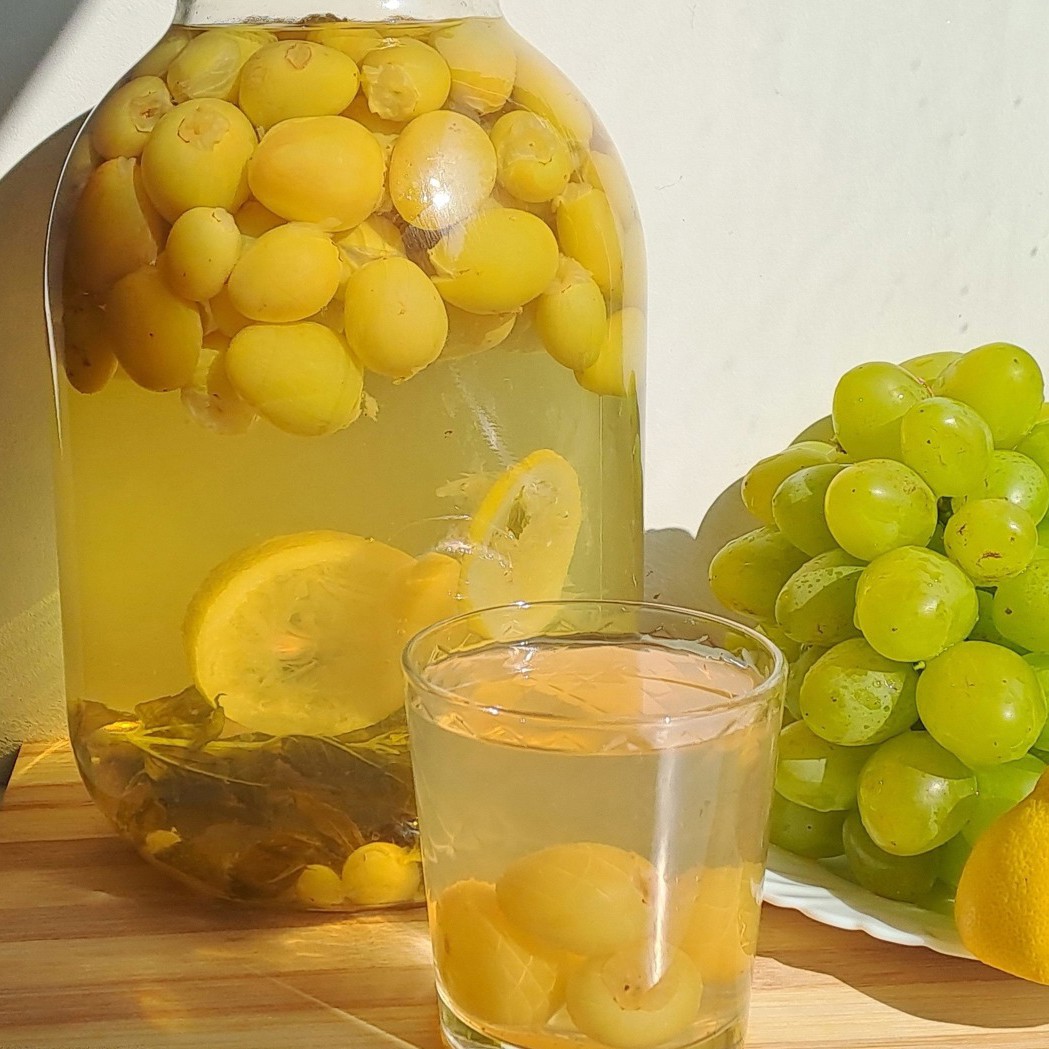 Виноградный компот «Мохито» на зиму, без стерилизации