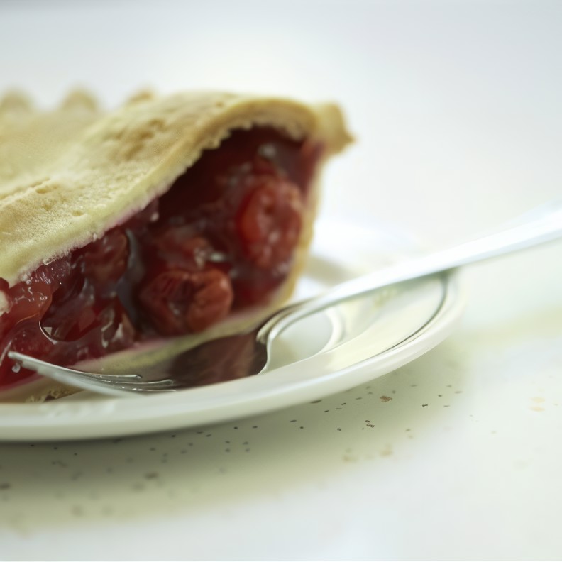 Вишневый пирог с миндалем