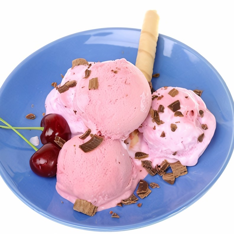 Вишневое мороженое с шоколадом