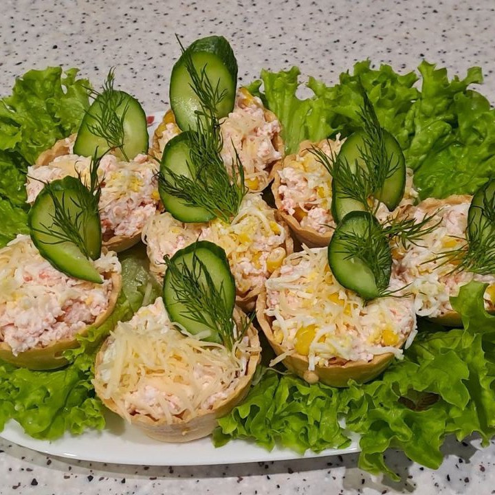 Крабовый салат с сыром