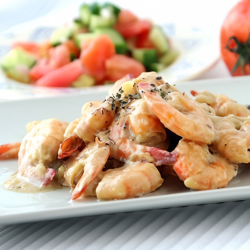 Закуска из ароматных креветок с японским майонезом