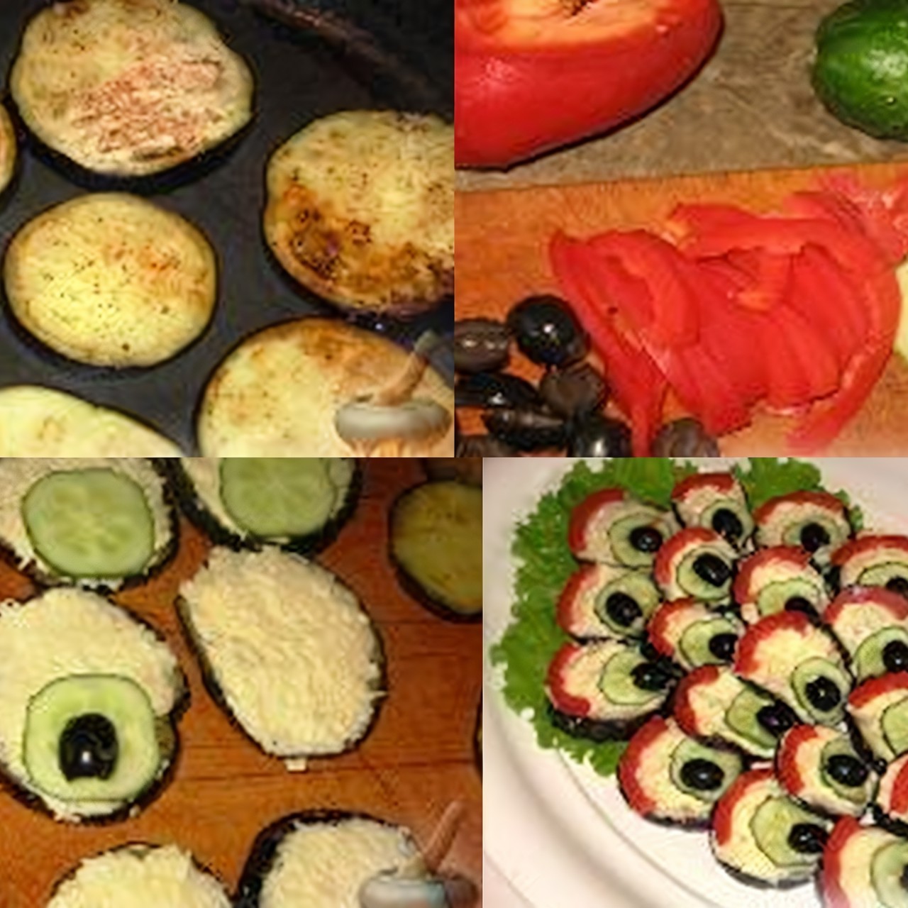 Закуска из баклажанов, огурца и сладкого перца