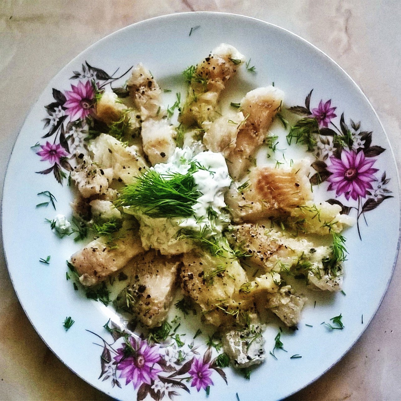 Закуска из филе минтая