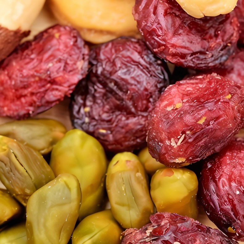 Закуска из фисташек и сушеной вишни