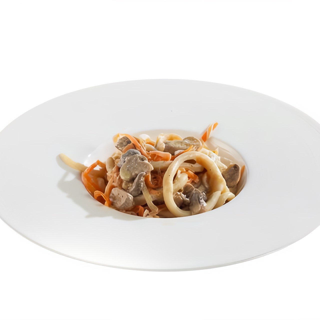 Закуска из кальмаров и грибов