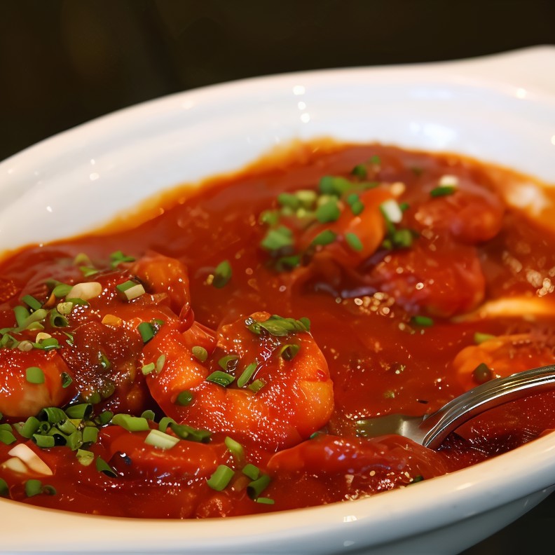 Закуска из креветок, томата и водки