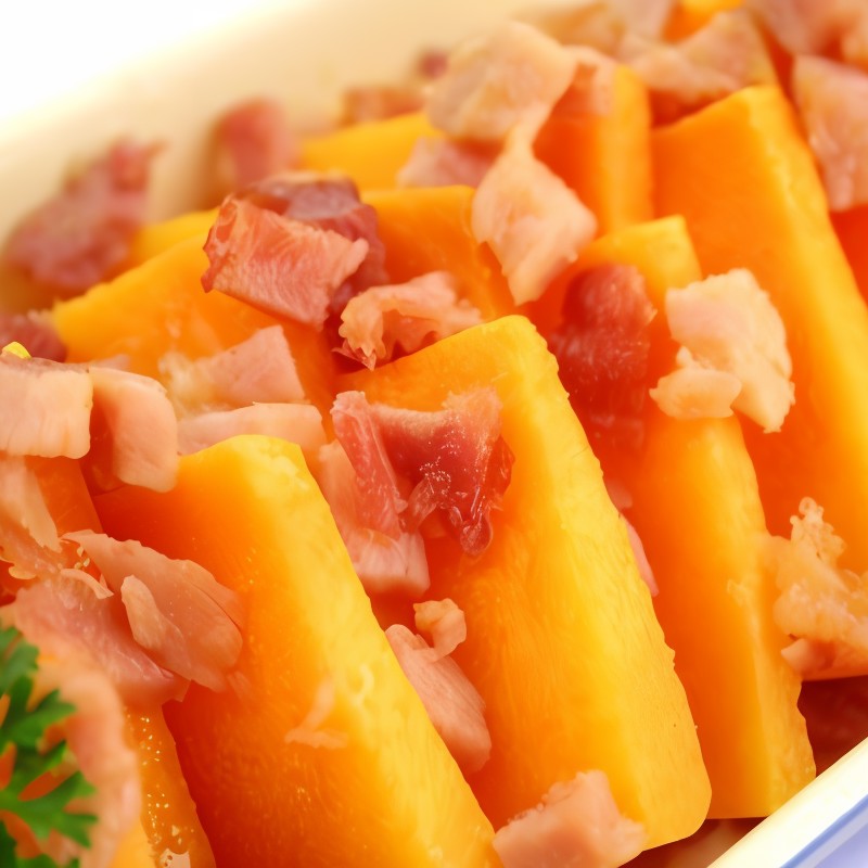 Закуска из тыквы с грушами и беконом