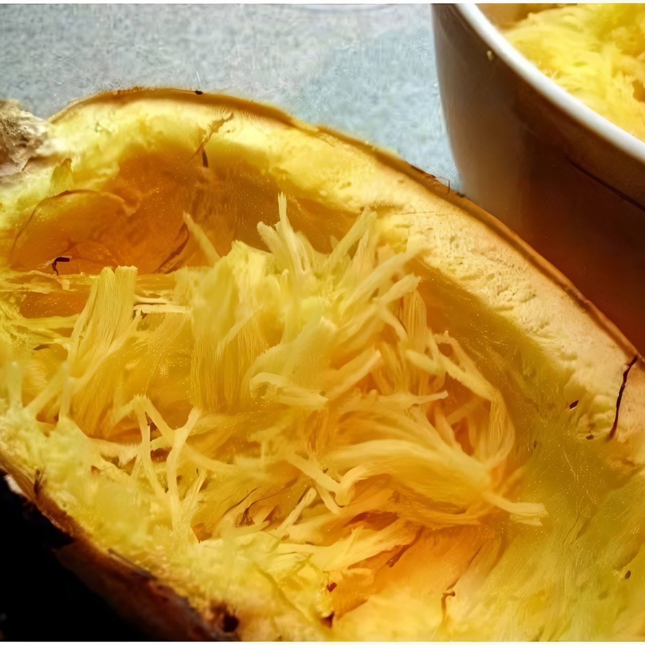 Запеченая тыква-спагетти