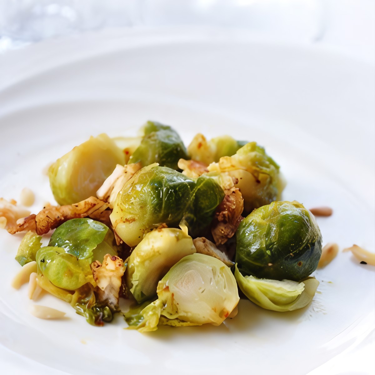 Запеченная брюссельская капуста в коричневом масле с фундуком