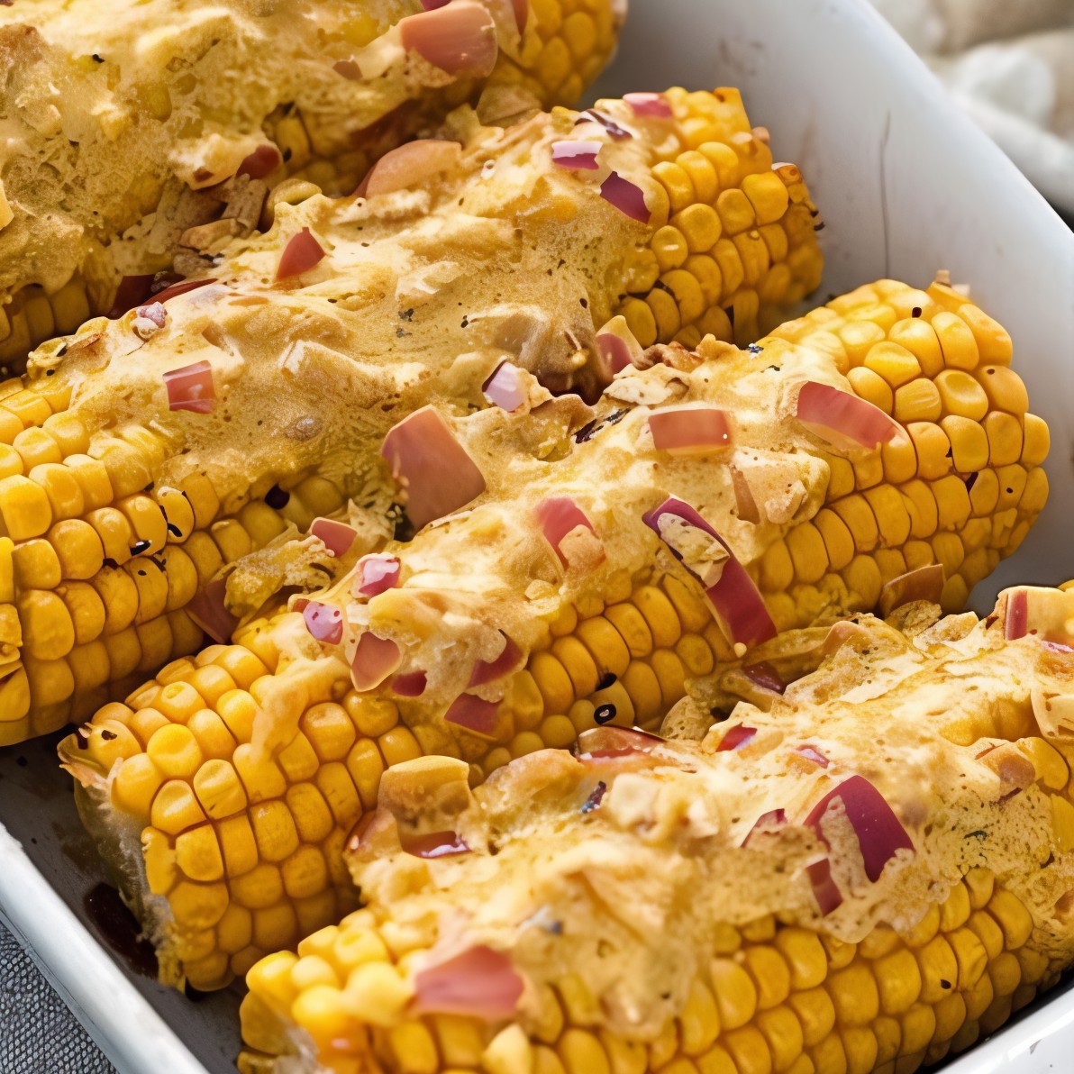 Запеченная кукуруза с индийским соусом