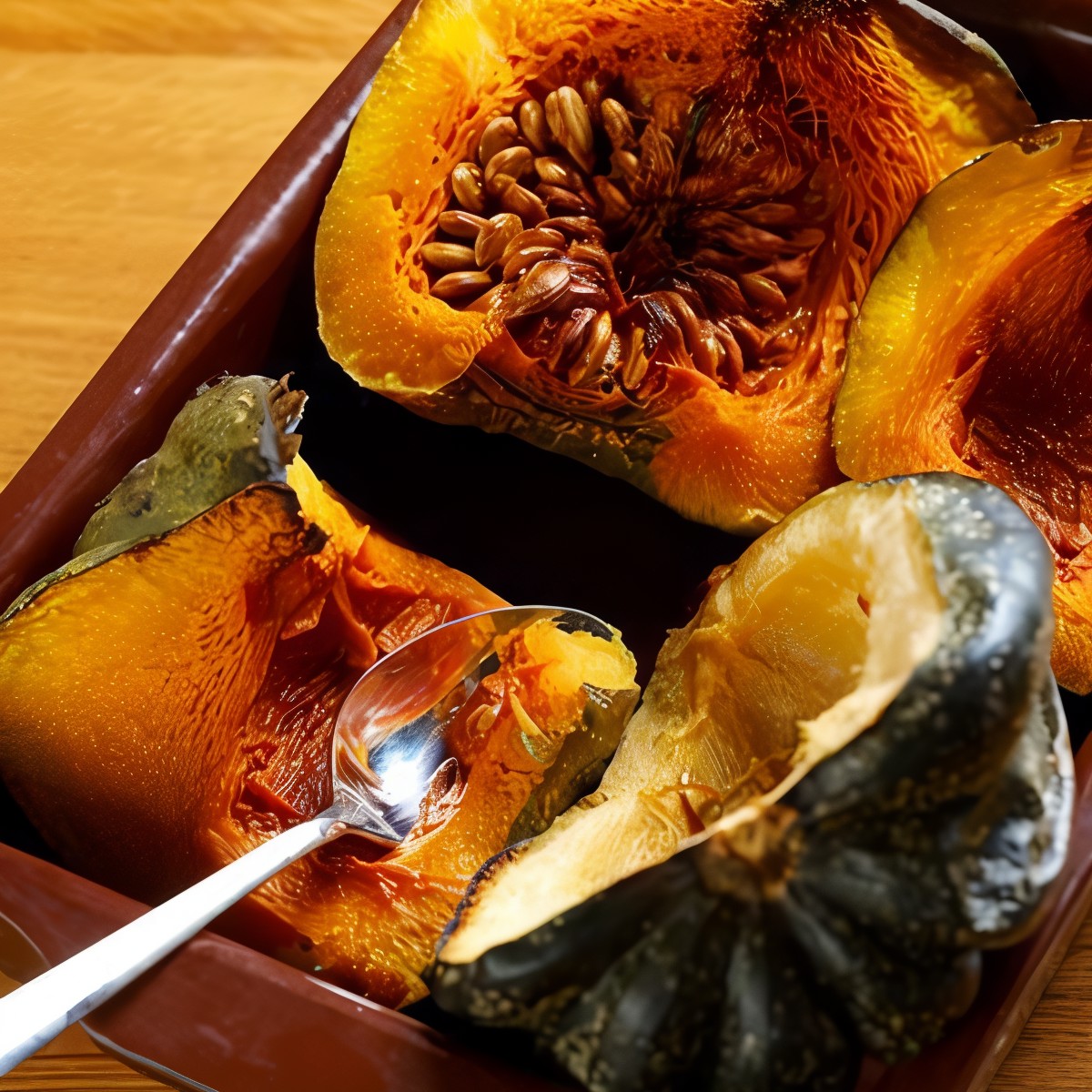 Запеченная тыква акорн с кленовым сиропом