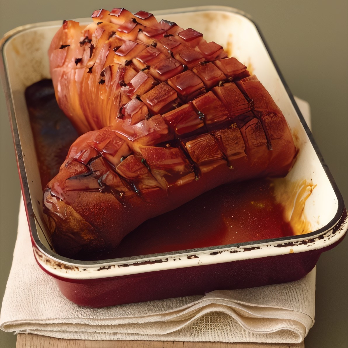 Запеченная ветчина в коричневом сахаре, кока-коле и бурбоне