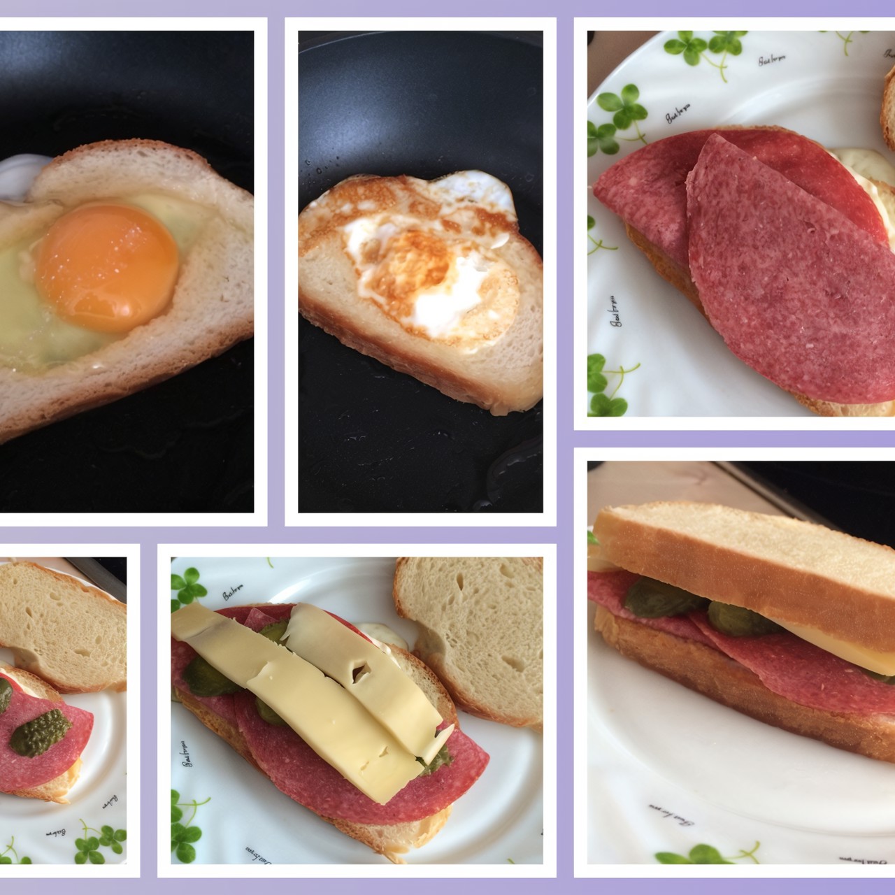 Запеченные бутерброды с ветчиной, помидорами и яйцами