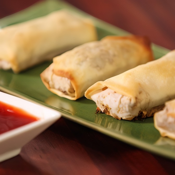 Запеченные вегетарианские блинчики в рисовой бумаге