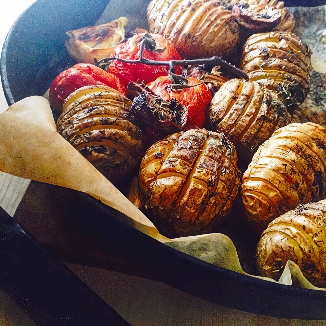 Запеченный картофель в крупной соли